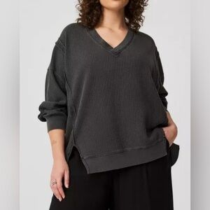 Torrid Waffle Relaxed Fit Drop Shoulder Sweatshirt
